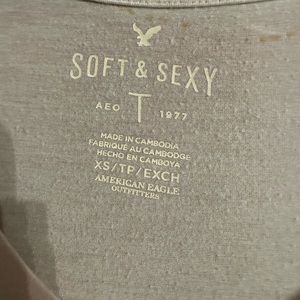 Soft & sexy v-neck! Light pink color!